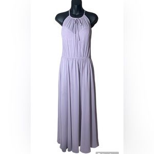 Morilee Haltered Neck Bridemaid/Prom/Wedding Guest Purple Maxi Dress size 12